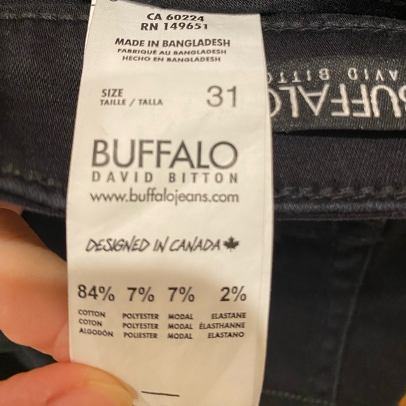 Mid Rise Buffalo David Bitton Jean Women’s 31 Tall - Picture 3 of 5